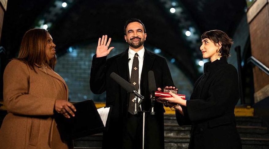 ظہران ممدانی کا قرآن پر حلف، نیویارک کے پہلے مسلم میئر بن گئے