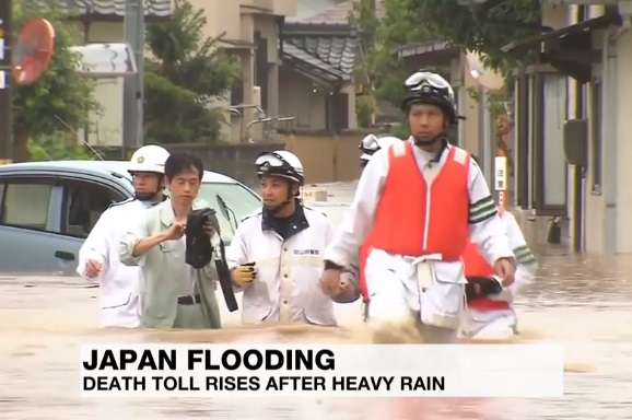 جاپان میں شدید بارشیں سے 30 ہلاک