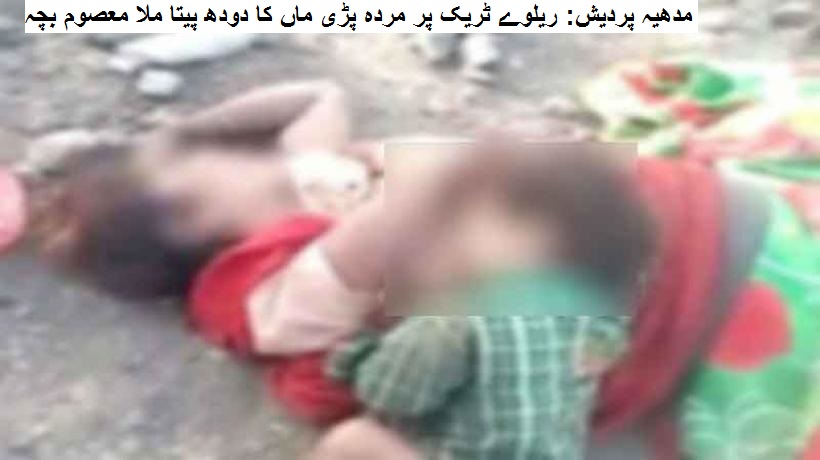 مدھیہ پردیش: ریلوے ٹریک پر مردہ پڑی ماں کا دودھ پیتا ملا معصوم بچہ