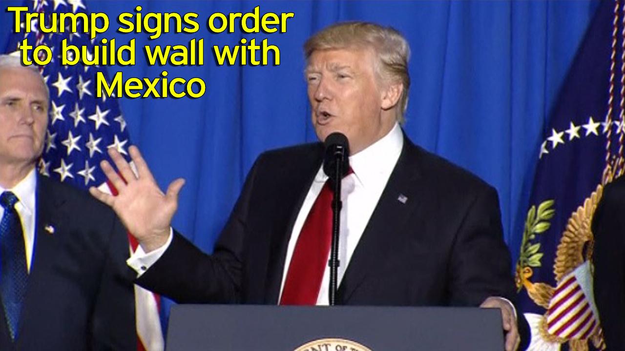 ٹرمپ نے میکسیکو کی سرحد پر دیوار کی تعمیرکے حکم نامے پر دستخط کئے