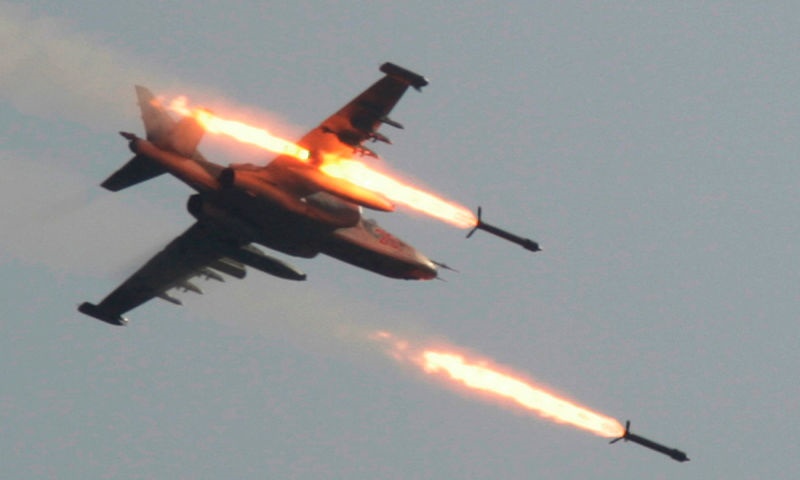 شام میں اسلامک اسٹیٹ کے ٹھکانوں پر  روسی طیاروں کی بمباری