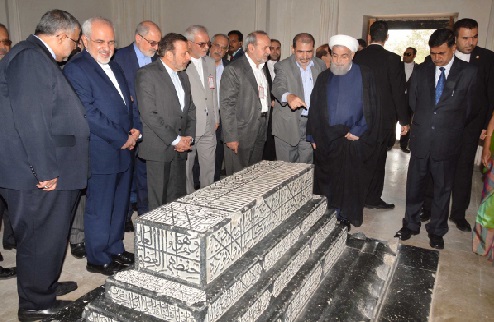 ایرانی صدر حسن روحانی کا گنبدان قطب شاہی کا دورہ